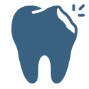 Blue tooth icon with decay