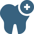 Dentistry logo featuring a tooth and cross